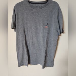 Nautica Men's Heather Blue Short Sleeve Tee